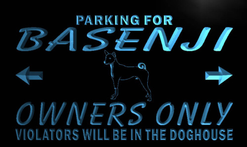 Basenji Owner Parking Only Neon Light Sign